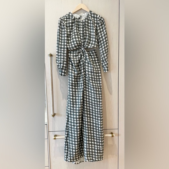 Agua by Agua Bendita Twisted front Parana Maxi Dress in gingham - Picture 3 of 8
